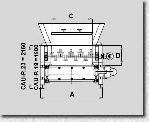 Box Feeder type CAU-P - dimensions
