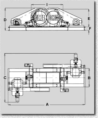 Roller mill type LM - dimensions