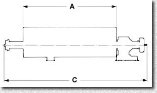 Monoshaft wetting mixer type MBM - dimensions