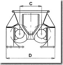 Roller avoid-stones type SPR - dimensions