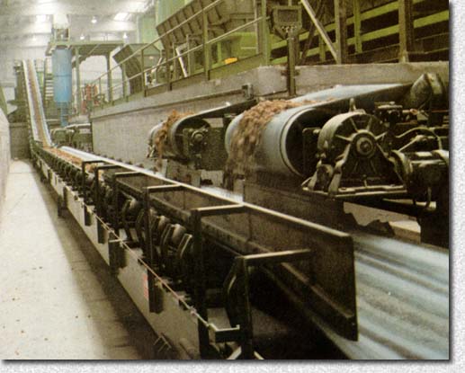 Rubber belt conveyor type TN
