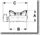 Rubber belt conveyor type TN - dimensions