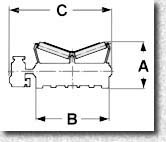 Rubber belt conveyor type TN - dimensions
