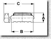 Rubber belt conveyor type TN - dimensions