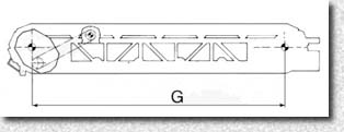 Metal belt conveyor type TP - dimensions